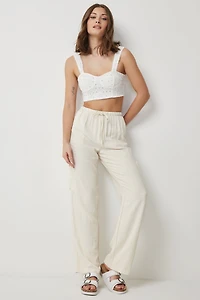 Haut bustier broderie anglaise