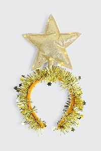 Ardene Light Up Star Headband in Gold