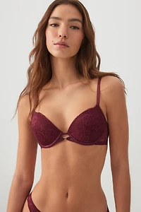 Soutien-gorge pigeonnant en dentelle à anneau luxe