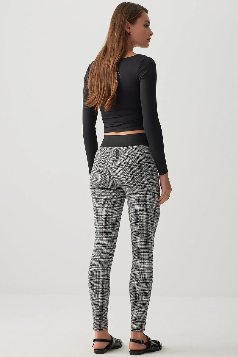 Legging à taille haute et pli cousu
