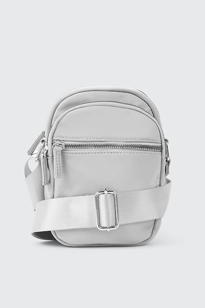 Ardene Nylon Phone Bag in Light Grey | 100% Recycled Polyester/Nylon | Eco-Conscious