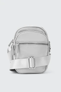 Ardene Nylon Phone Bag in Light Grey | 100% Recycled Polyester/Nylon | Eco-Conscious