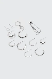 Lot de 12 boucles d'oreilles dépareillées