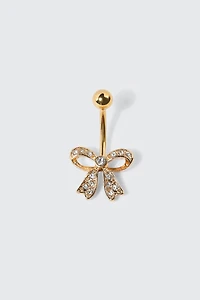 Ardene 14K Gold Plated Bow Navel Piercing