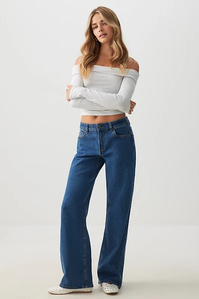 Ardene The Era Mid Rise Straight Jean in | Size | Cotton/Elastane