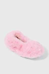 Ardene Faux Fur Slippers in Light Pink | Size | Polyester