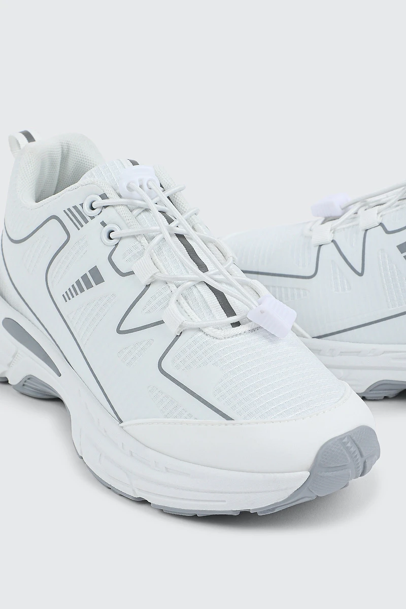 Espadrilles de course à lacets élastiques