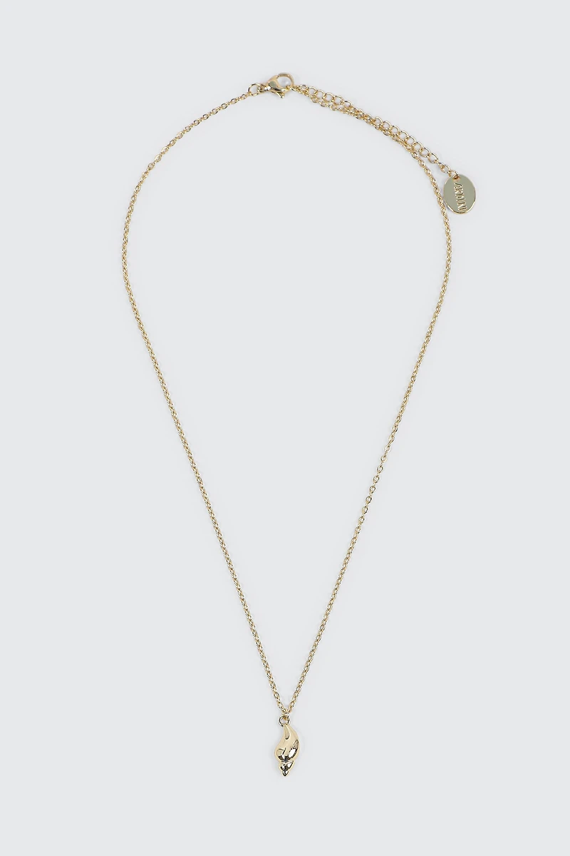 Collier coquillage acier inoxydable