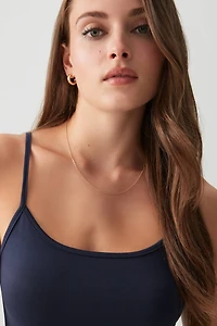Ardene Basic Super Soft Spaghetti Strap Tank in Dark Blue | Size | Polyester/Elastane | Eco-Conscious