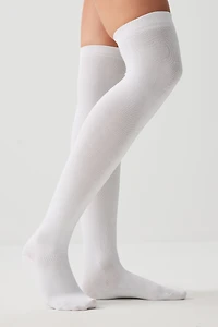 Ardene Super Soft Over The Knee Socks in White | Polyester/Spandex