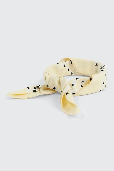 Ardene Paisley Bandana in Light Yellow | Polyester