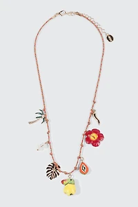 Collier à breloques tropicales