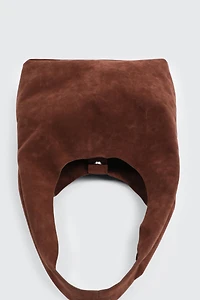 Sac d'épaule en faux suède