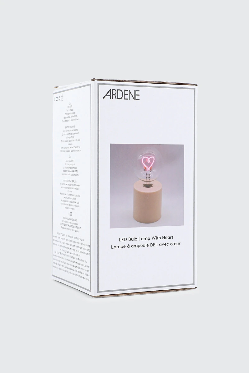 Lampe de table à filament cœur DEL