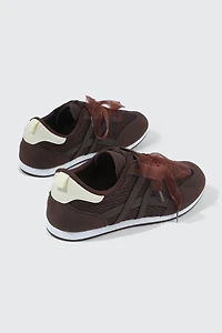 Espadrilles en faux cuir et maille