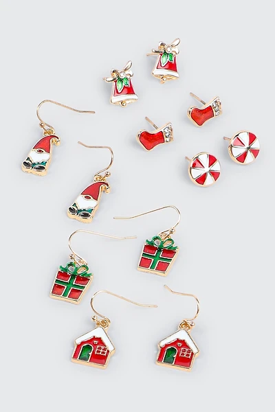 Ardene 6-Pack Holiday Earrings | Stainless Steel