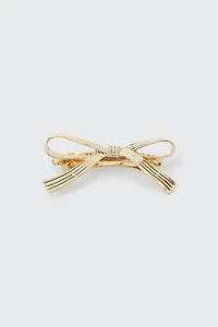 Ardene Bow Barette in Gold