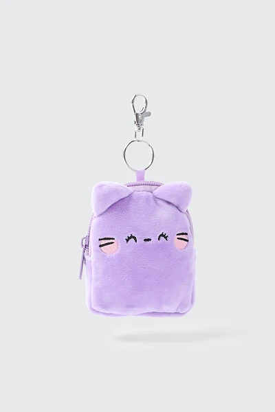 Ardene Kids Cat Coin Purse in Medium Purple