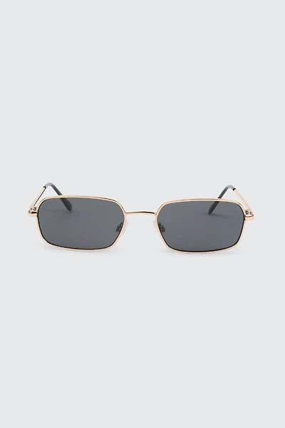 Ardene Slim Rectangular Sunglasses in Gold