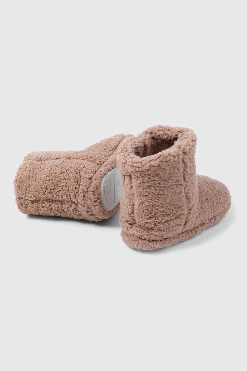 Pantoufles bottines en polaire berbère