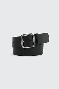Ardene Faux Leather Belt in Silver | Size Small