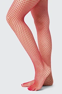 Collant en résille à maille moyenne