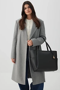 Sac fourre-tout en faux cuir à breloque cadenas