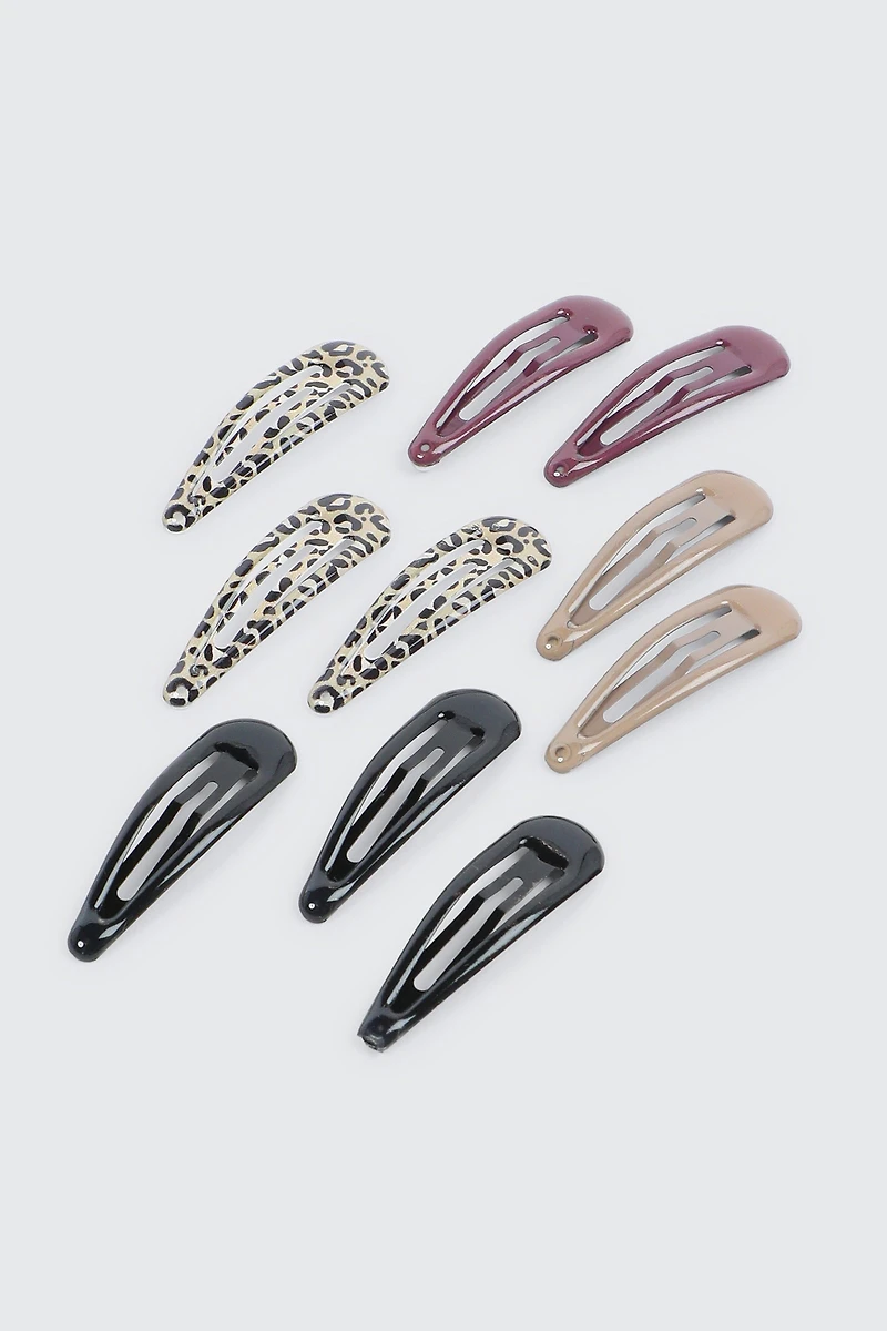 Lot de 10 pinces à pression pour cheveux