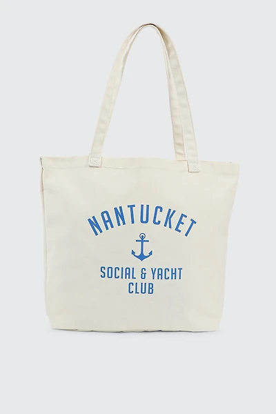 Ardene Canvas Tote Bag in Blue | Cotton | Eco-Conscious | 100% Recycled