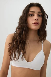 Ardene TRUNUDE Triangle Bralette in White | Size | Nylon/Elastane