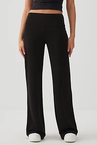 Ardene camactive Double Knit Straight Leg Pants in Black | Size | Polyester/Spandex