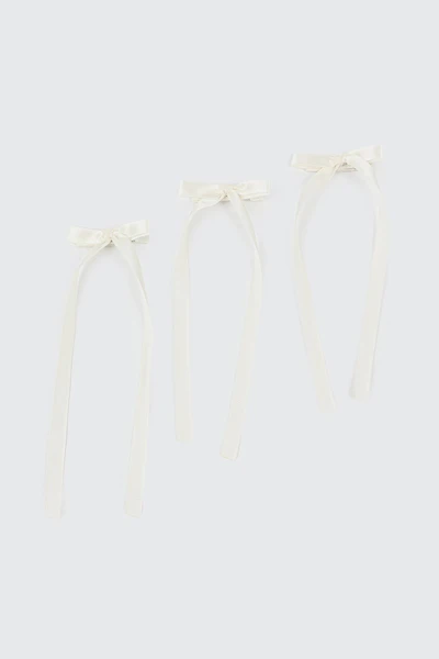 Ardene 3-Pack Hair Bows in White