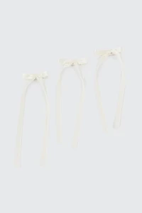 Ardene 3-Pack Hair Bows in White