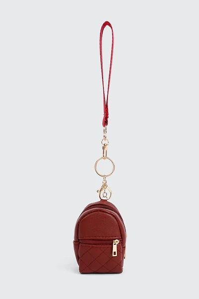 Ardene Backpack Coin Purse in Burgundy