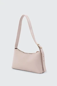 Ardene Faux Leather Shoulder Bag in Blush | Faux Leather/Polyester