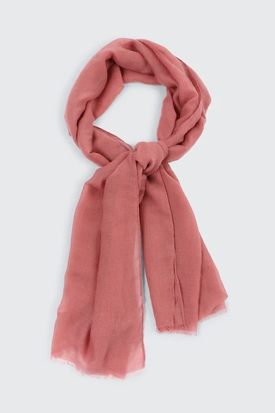 Ardene Solid Lightweight Scarf in Medium Pink | Polyester