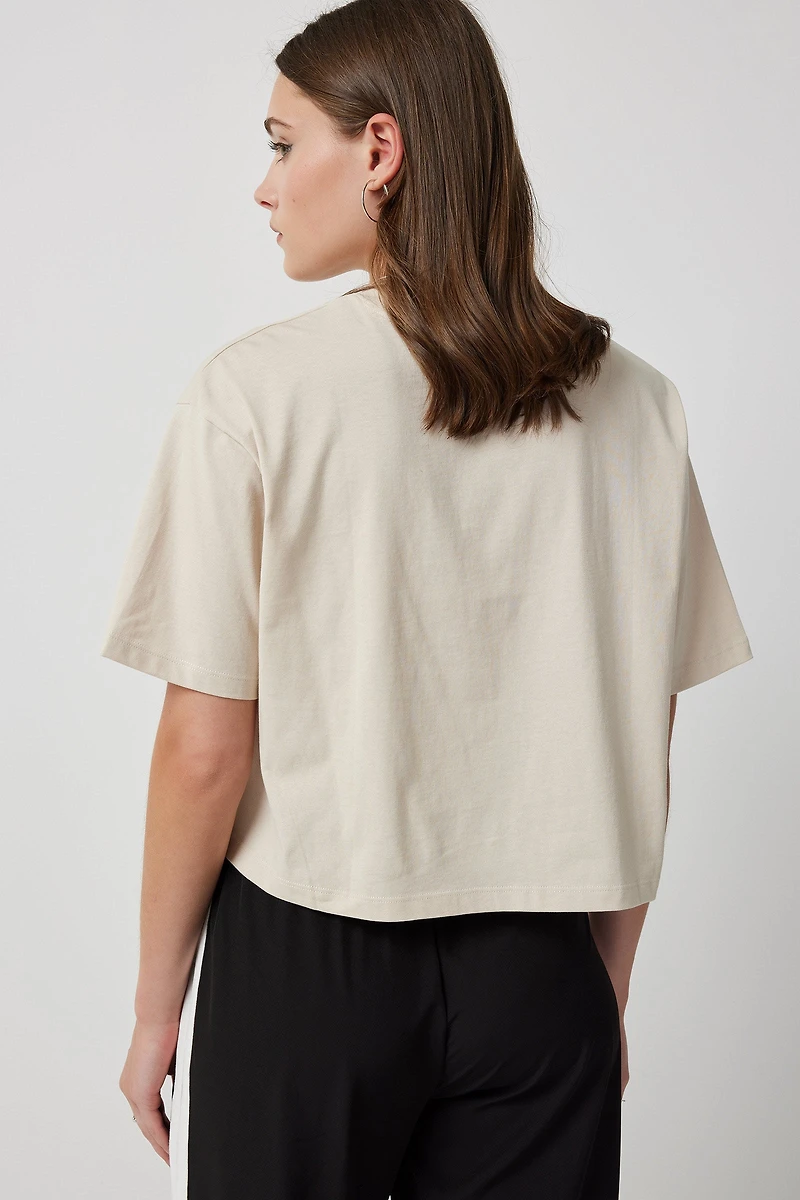 T-shirt carré court graphique