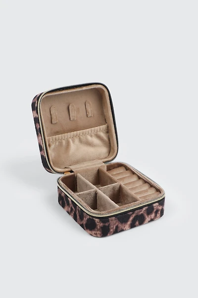 Ardene Mini Leopard Jewelry Box in Brown