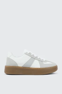 Ardene Retro Thick Sole Sneakers in Off-White | Size