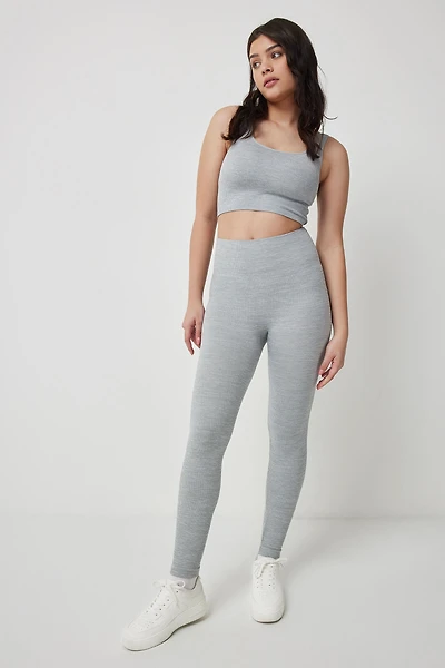 Legging côtelé sans coutures