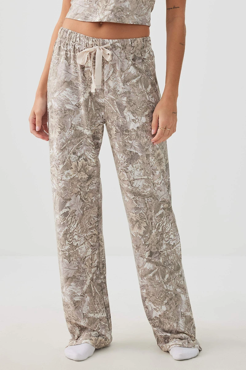Pantalon de pyjama camouflage en tissu HUSHKNIT
