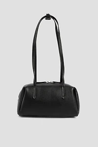 Ardene Long Strap Bowling Bag in Black | Faux Leather/Polyester