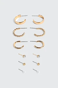 Lot de 6 paires de boucles d’oreilles