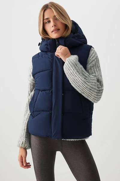 Ardene The Everyday Puff Vest in Arctic Breeze | Size | Polyester