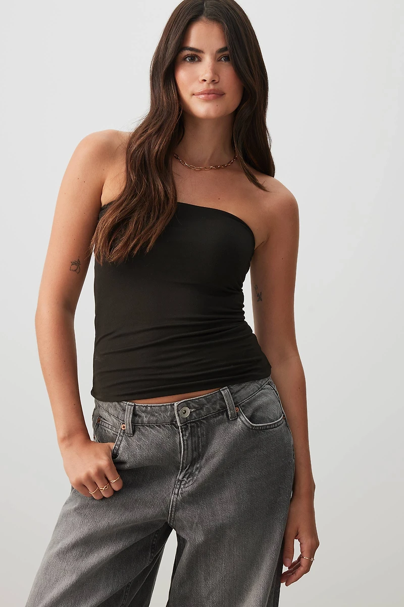 Ardene Basic Double Layer Tube Top in | Size | Polyester/Elastane