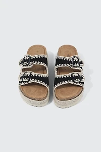 Sandales espadrilles à double boucle