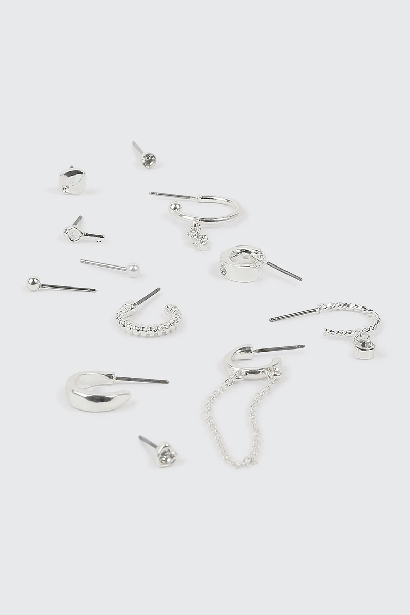 Lot de 12 boucles d'oreilles dépareillées