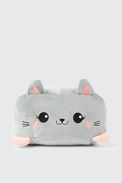 Ardene Cat Hand Warmer Pillow in Grey | Polyester