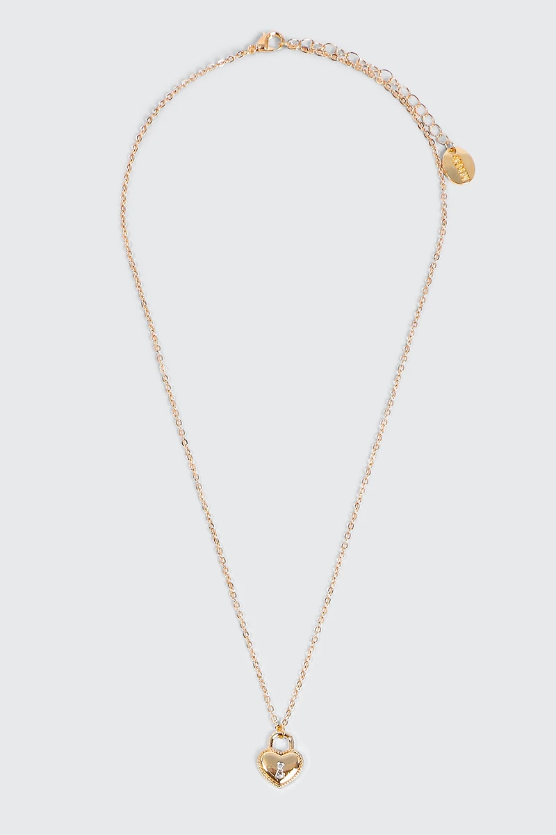 Collier cadenas en cœur
