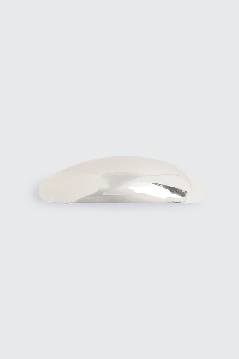 Ardene Metallic Domed Barrette in Silver